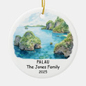 Personalisiertes Palau-Ornament, Ozeanien Keramik Ornament (Vorne)