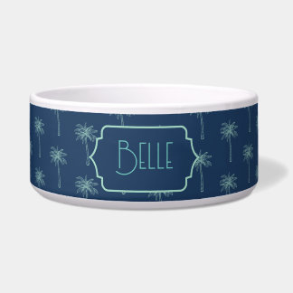 Personalisiertes Palm Tree Muster Pet Bowl Napf