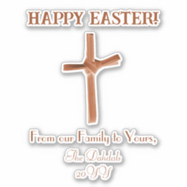 Personalisiertes Palmkreuz glückliche Ostersonne Aufkleber