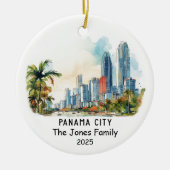 Personalisiertes Panama City Ornament, Panama Keramik Ornament (Vorne)