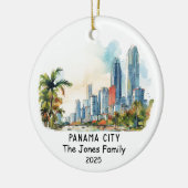 Personalisiertes Panama City Ornament, Panama Keramik Ornament (Links)