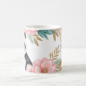 Personalisiertes Panda mit Blumenrahmen Kaffeetasse (Mittel)