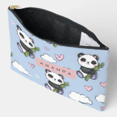 Personalisiertes Panda-Muster Zubehörtasche (Offen)