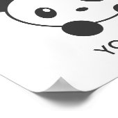 Personalisiertes Panda-Poster Poster (Ecke)