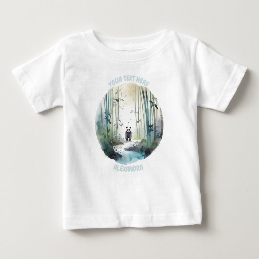 Personalisiertes Panda-T-Shirt Baby T-shirt (Vorderseite)