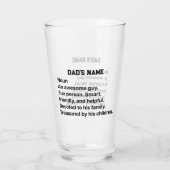 Personalisiertes Papa-Definition Custom Pint Glas (Rückseite)