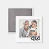 Personalisiertes Papa Etabliert Foto Magnet (Vorderseite/Rückseite)