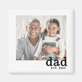 Personalisiertes Papa Etabliert Foto Magnet (Vorne)