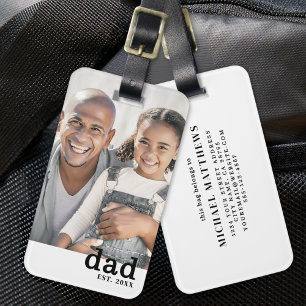 Personalisiertes Papa-Foto Gepäckanhänger