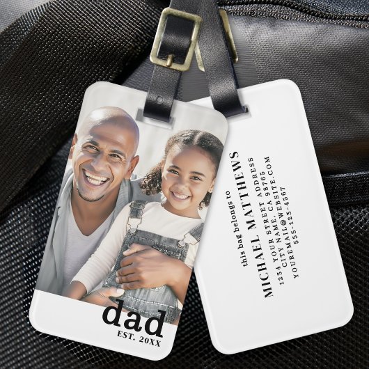 Personalisiertes Papa-Foto Gepäckanhänger
