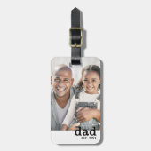 Personalisiertes Papa-Foto Gepäckanhänger (Vorderseite vertikal)