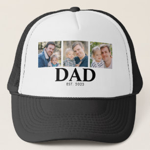 Personalisiertes Papa Gegründet Jahr Vater Foto Truckerkappe