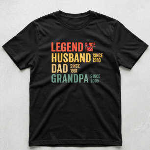 Personalisiertes Papa Opa Legende Benutzerdefinier T-Shirt
