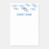 PERSONALISIERTES PAPIER CLIP-ANWEISUNGEN POST-IT KLEBEZETTEL (Vorderseite)