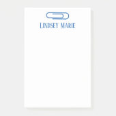 PERSONALISIERTES PAPIER CLIP Nachhinweise Post-it Klebezettel (Vorderseite)