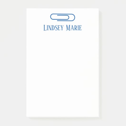 PERSONALISIERTES PAPIER CLIP Nachhinweise Post-it Klebezettel (Vorderseite)