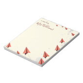 Personalisiertes Papier Flugzeug Rahmen Lehrer Ges Notizblock (Rotiert)