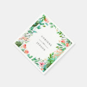 Personalisiertes Papier für Botanische Rahmen am S Serviette (Ecke)