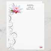 Personalisiertes Papier für die Wasserlilie (Vorne/Hinten)