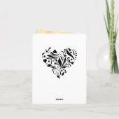 Personalisiertes Papier Hochzeit 1. Jubiläum Karte (Rückseite)