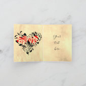 Personalisiertes Papier Hochzeit 1. Jubiläum Karte (Innenseite)