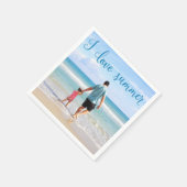 Personalisiertes Papier Napkins Sommer Foto hinzuf Serviette (Ecke)