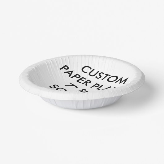 Personalisiertes PAPIERBOWLS (8) 7" x 1,5" D. Pappteller (Gewinkelt)