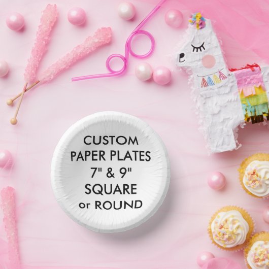 Personalisiertes PAPIERBOWLS (8) 7" x 1,5" D. Pappteller (Party)