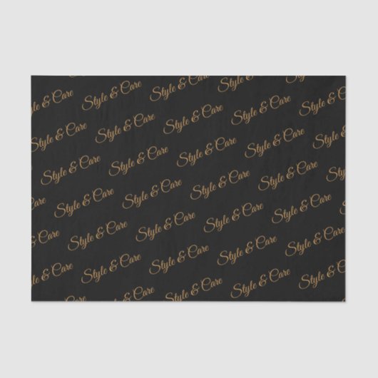 Personalisiertes Papiermuster mit Namensmuster Seidenpapier (Vorderseite)