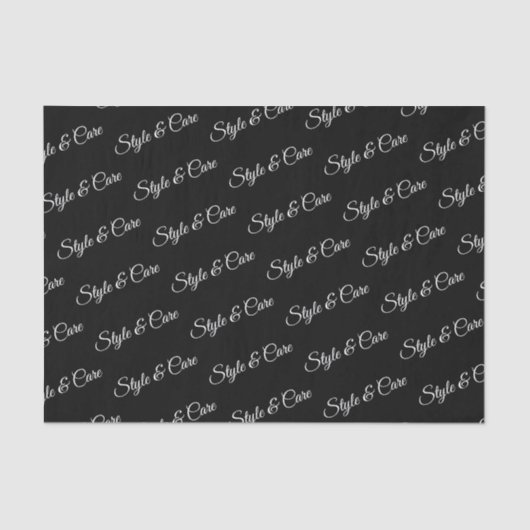 Personalisiertes Papiermuster mit Namensmuster Seidenpapier (Vorderseite)