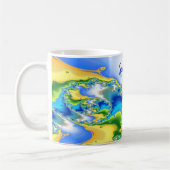 Personalisiertes Paradise Atoll Fraktal Design Kaffeetasse (Links)