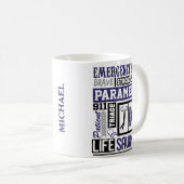 Personalisiertes Paramedic SymbolS Words Kaffeemas Kaffeetasse (VorderseiteRechts)