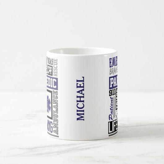 Personalisiertes Paramedic SymbolS Words Kaffeemas Kaffeetasse (Mittel)