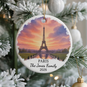 Personalisiertes Paris-Keramik-Ornament, Benutzerd Keramik Ornament