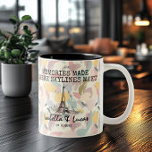 Personalisiertes Pariser Gedächtnis - Line Art Seh Zweifarbige Tasse