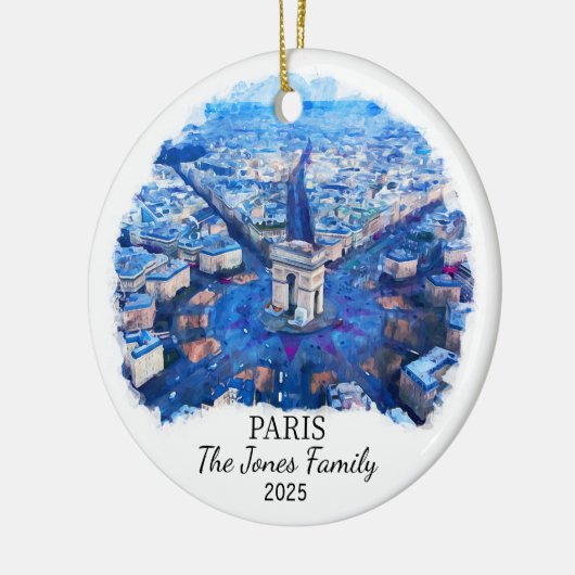 Personalisiertes Pariser Ornament, Frankreich Keramik Ornament (Links)