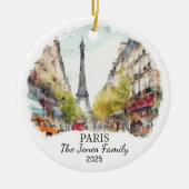 Personalisiertes Pariser Ornament, Frankreich Keramik Ornament (Vorne)