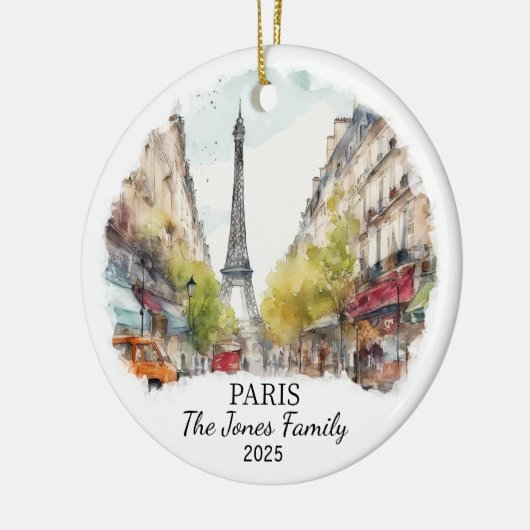 Personalisiertes Pariser Ornament, Frankreich Keramik Ornament (Links)