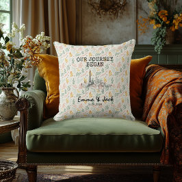 Personalisiertes Pariser Skyline Minimales Blumenm Kissen