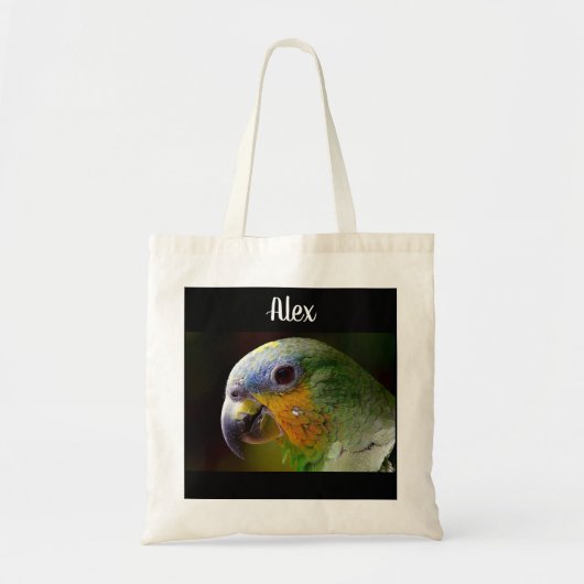 Personalisiertes Parrot Foto und Name Tote Tasche (Vorne)
