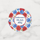 Personalisiertes Party 4. Juli Blumenkohl Konfetti (Klein Vorderseite)