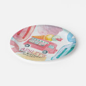 Personalisiertes Party aus Eiscreme Pappteller (Schrägansicht)