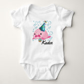Personalisiertes Party Blobfish Baby Strampler (Vorderseite)