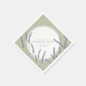 Personalisiertes Party Deco Watercolor Lavendel Ar Serviette (Ecke)