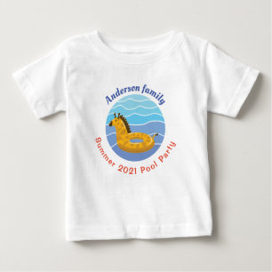 Personalisiertes Party des Swimmingpools Baby T-shirt