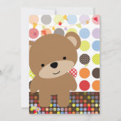 Personalisiertes Party des Teddy Bear Einladung (Rückseite)