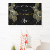 Personalisiertes Party für Black & Gold Banner (InSitu)