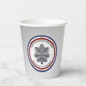 Personalisiertes Party für das Militärruhestand Pappbecher (Vorderseite)