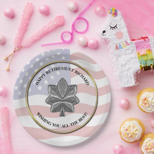 Personalisiertes Party für das Militärruhestand Pappteller (Party)