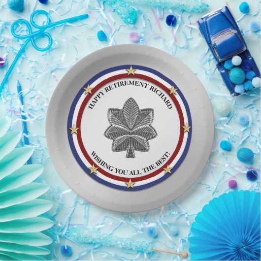 Personalisiertes Party für das Militärruhestand Pappteller (Party)